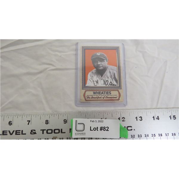 Wheaties Babe Ruth baseball card