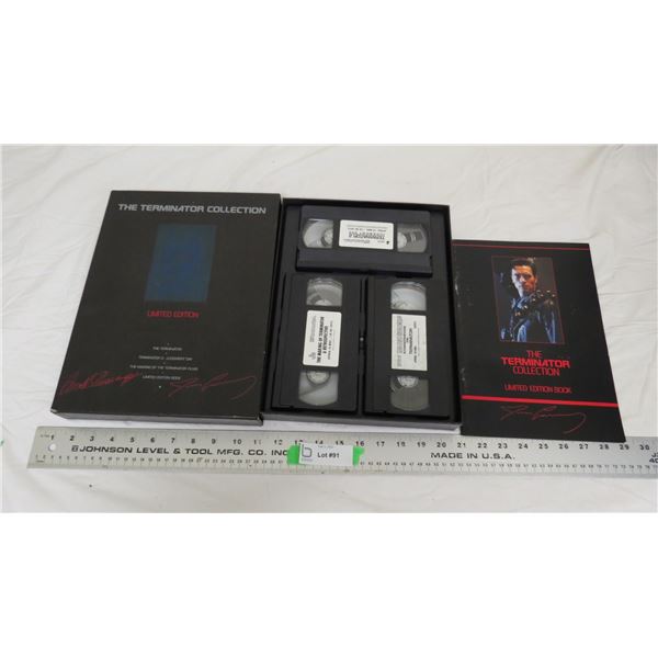 1992 The Terminator Collection VHS + Book