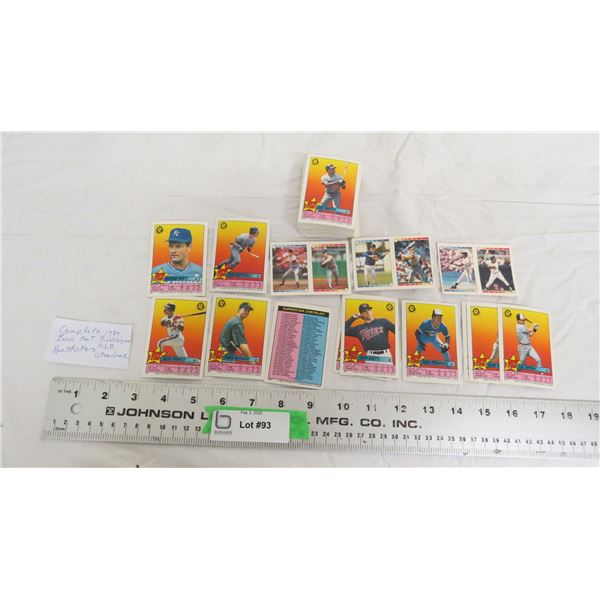 complete 1989 baseball OPC stickers cards