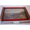 Image 2 : Wood serving tray with old Country scene 11’x16”