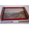 Image 2 : Wood serving tray with old Country scene 11’x16”