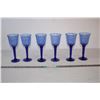 Image 1 : Blue Stemmed wine glasses
