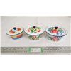 Image 1 : (3) enamel bowls - Bumper harvest, 3 peaches
