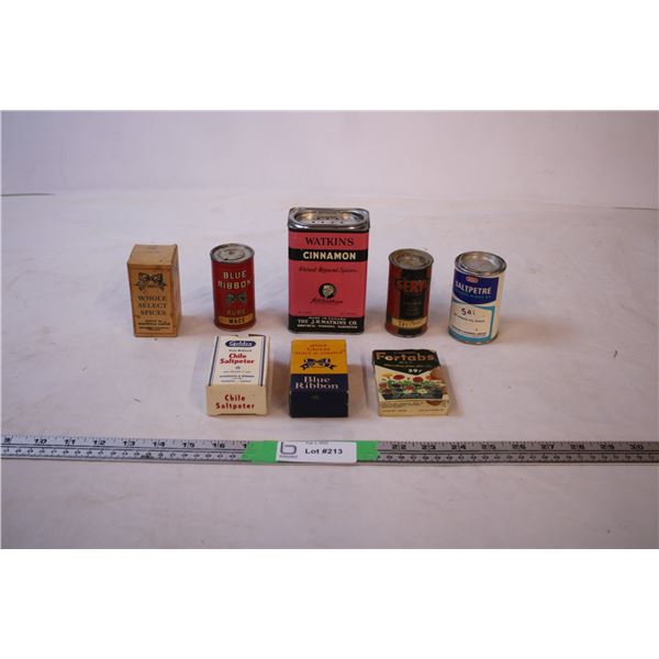 Various Spice tins