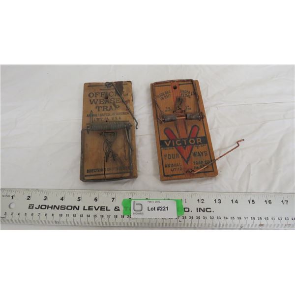 (2) Vintage mouse traps