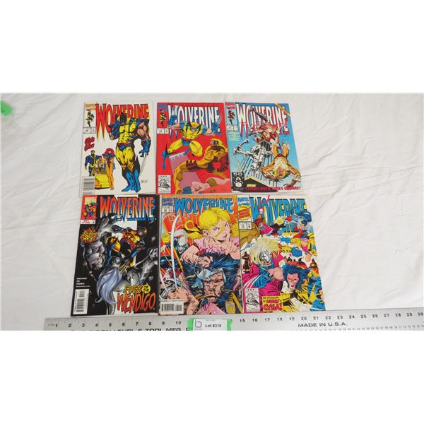 (6) Marvel Wolverine comics