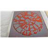 Image 2 : Painted tile wall hanger with abstract art