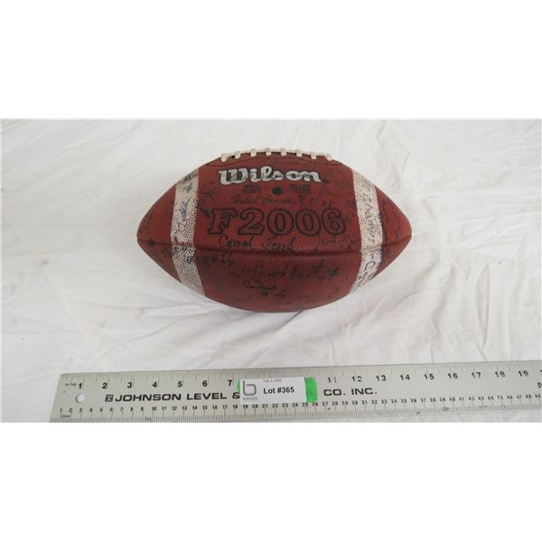 CJFL Football - autographed by Saskatoon Hilltops team (2001 championship?)