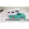 Image 1 : vintage plastic truck with camper - 14" long