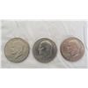 Image 2 : (3) 1978 US One Dollar coins