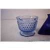 Image 2 : Blue Hobnail Candy Dish,Cobalt Blue Bottle
