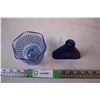 Image 5 : Blue Hobnail Candy Dish,Cobalt Blue Bottle