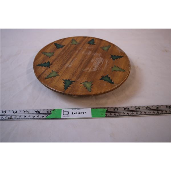 10” diameter wood Lazy Susan