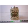 Image 2 : German Made pottery Stein with barley&hops design c/w Zinn 95% german pewer lid