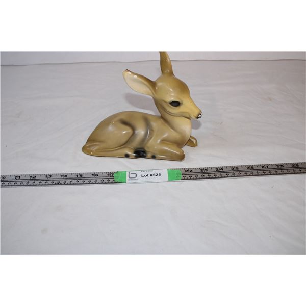 Sitting Deer Chalkware Little Hobo Figurine 9” high