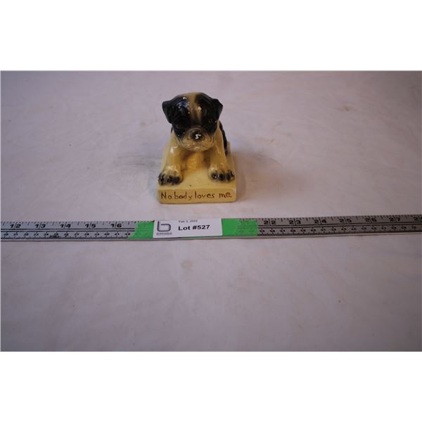 1979 V. Colby Chalkware “no body loves me” Bulldog figurine 4 1/2 high