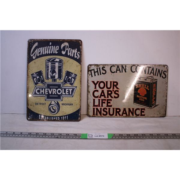 Chevrolet,Shell Motor oil Signs