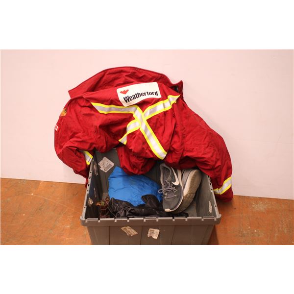 *Tote with Safety winter jacket Size L shoes,