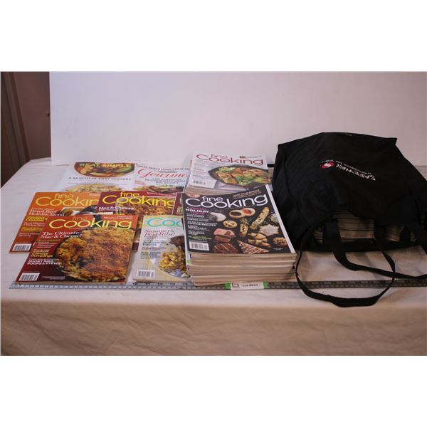 (2) Bags with Fine Cooking Magazines