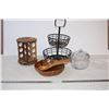 Image 1 : Fruit Basket,Wooden salad dish,pumpkin candy jar,spice holder