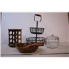 Image 5 : Fruit Basket,Wooden salad dish,pumpkin candy jar,spice holder