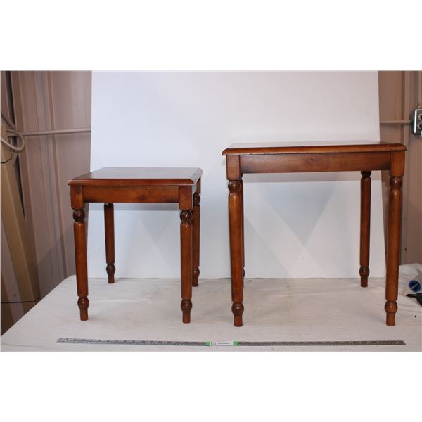 *Wooden Side Tables 15”Wx18L,21”x22”L