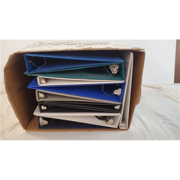 Box of 10 various binders