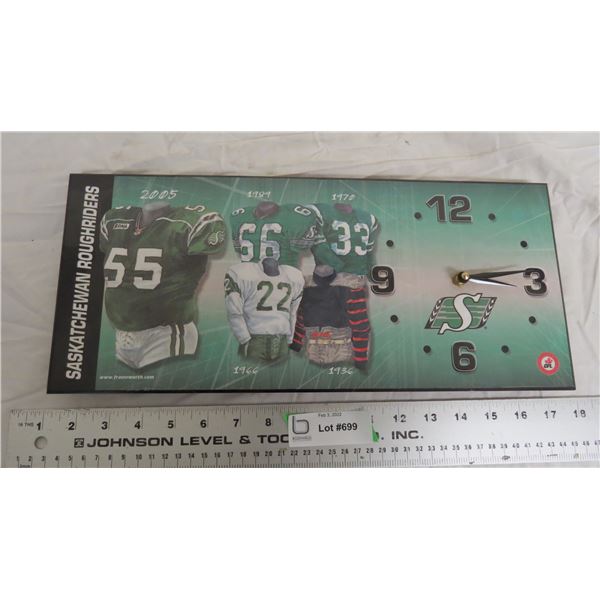 Sask Roughriders battery powered clock