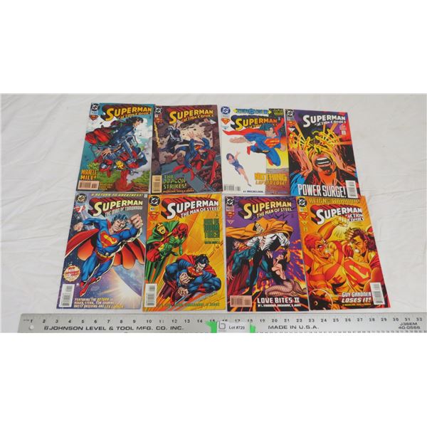 (8) DC Superman comics