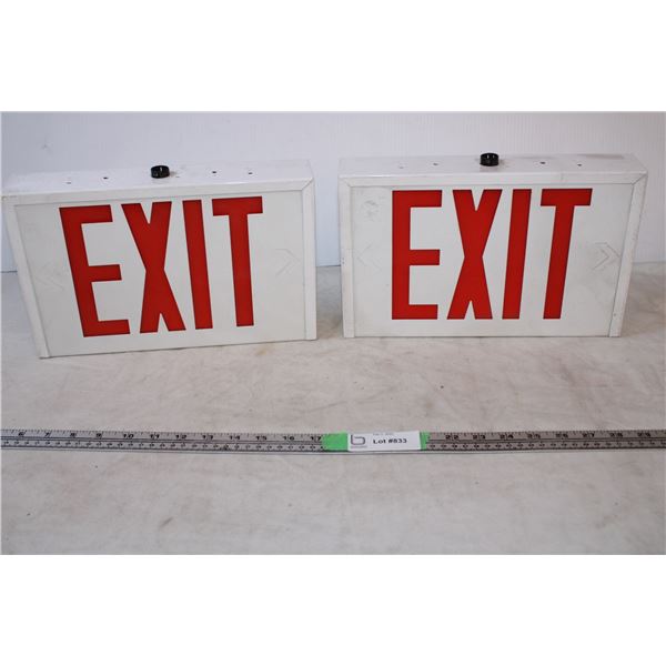 2 Exit Signs