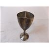 Image 5 : Brass lot- candle holders, dolphin, dish + silver plated goblets