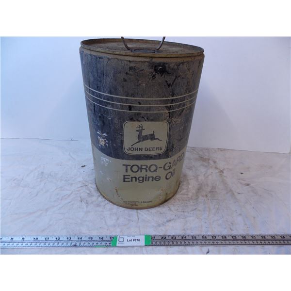 *John Deere oil 5 gallon pail