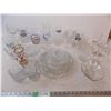 Image 1 : Clear glass cups, candy dish, plates bowls, calgary glass memorabilia