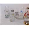 Image 3 : Clear glass cups, candy dish, plates bowls, calgary glass memorabilia