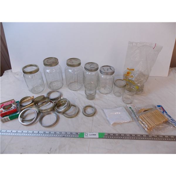 Canning jars with snap lids and glass seals