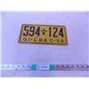 Image 1 : 1959 quebec licence plate