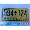 Image 2 : 1959 quebec licence plate