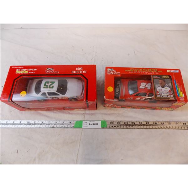 (2) Loose in box, diecast racecar 1:24 model