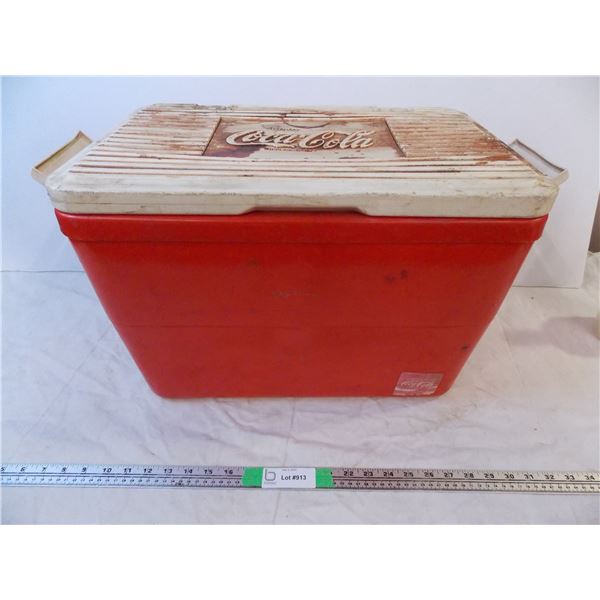 Coca Cola Cooler (hinges broken) – 20” long 13” deep 14” tall