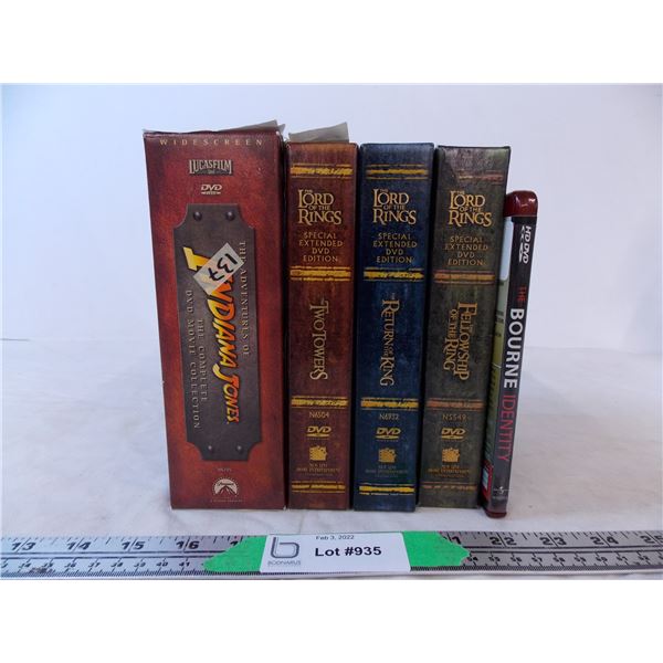 Lord of the rings and indiana jones dvd sets