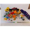 Image 1 : car haulers and train carts+ various kids toys