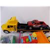 Image 2 : car haulers and train carts+ various kids toys