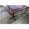 Image 2 : Square Cherry Pedestal Table