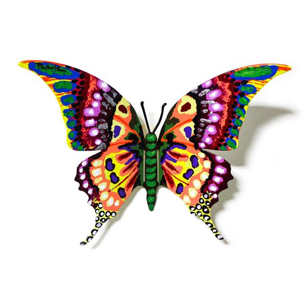 Patricia Govezensky- Original Painting on Cutout Steel "Butterfly CXCIV"