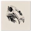 Image 1 : Charles Lynn Bragg, "Polar Bear Skull" Original Charcoal Drawing, Hand Signed with Letter of Authent