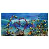 Vera V. Goncharenko- Original Painting on Cutout Steel and Board "Ocean Life"