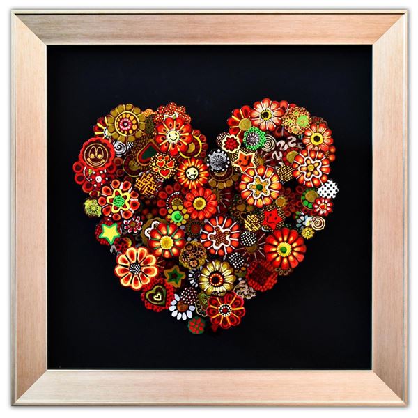 Patricia Govezensky- Original Painting on Cutout Steel "Hommage to Takashi (Mini Series) XI"