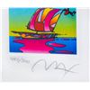 Image 3 : Peter Max- Original Lithograph "COSMIC SAILBOAT"