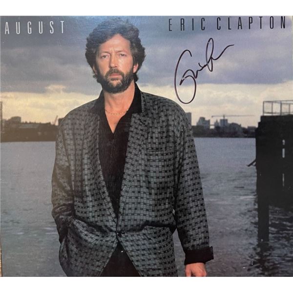 Signed Eric Clapton August Album Cover