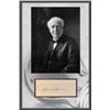 Image 1 : Signed Thomas Edison Signature Cut & Photograph Display